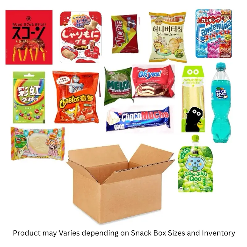 DiaSnacks 2 Pound Assorted Asian Snack Box Gift Set Includes Ramen Gummy Candy & More Variety Pack Combo Sweet Savory International