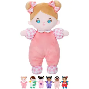 10" Soft Baby Doll Toy for 1+ Year Old Girls — Birthday & Christmas Plush Gift, Tulip Pink