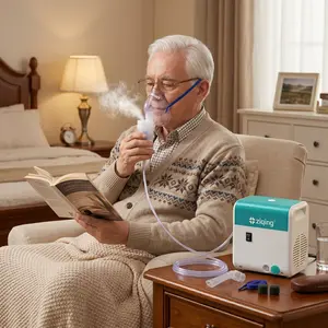 Mini Portable Nebulizer for Adults & Kids, Lightweight Quiet Mist Inhaler for Travel & Home