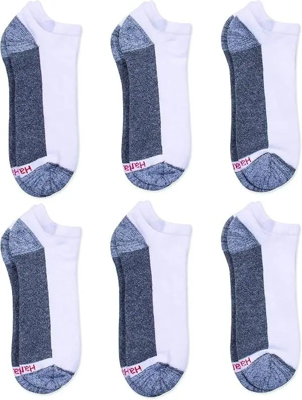 Hanes Menswear Men’s Max Cushion Low Cut Socks, Breathable, Pack of 6 or 12 Day Mesh