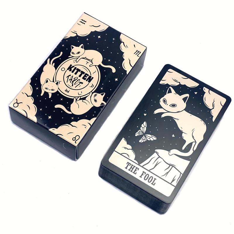 Kitten Tarot Cards, Divination Table Games, Family Party Entertainment Game Cards, gaming gift