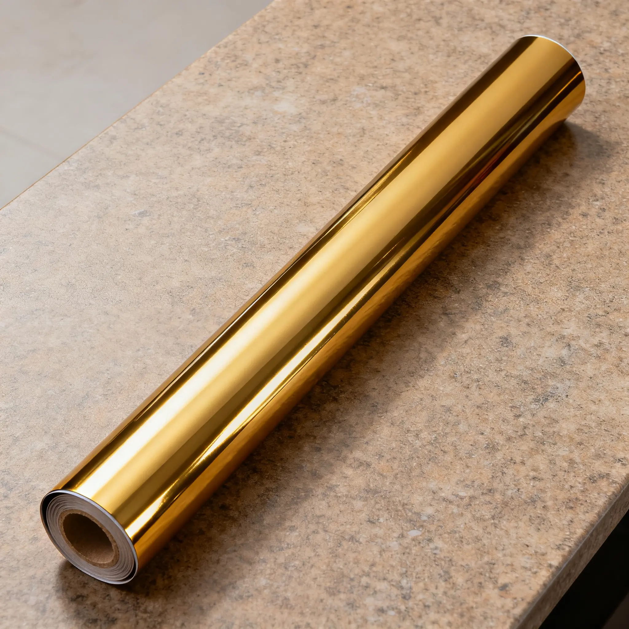 Royal Gold Chrome Vehicle Wrap - Multi-Size Glossy Vinyl with UV-Shield Technology, 58in x 60in Complete Sheet or 12in x 60in Accent Strips for Full/Partial Coverage, Sheet/Strip