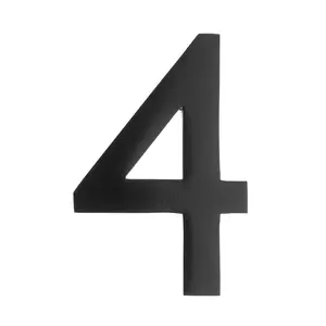 212 MAIN Black 4-inch Floating Architectural Metal Mailbox House Number Sign with Wall Mount for Home Improvement