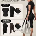 TIMEOFF Women's High Waist High Hip Cut Capri Leggings - 4-Way Stretch, Butt-Lifted, Seamless Breathable Polyamide Blend, Tummy Control, Non-Slip Elastic Waistband, No Ride-Up Slim-Fitting Workout Gear | Ideal for Yoga, All Seasons, From Gym to Errands, P