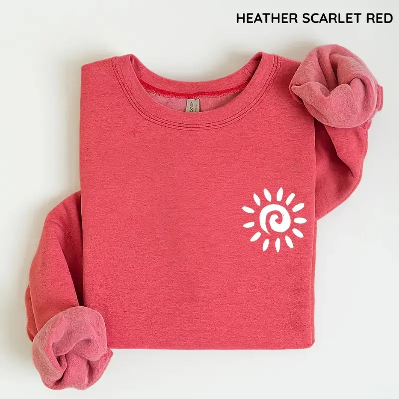 Cute Sun Sweatshirt, Summer Top, Beach shirt, Girl Gift Full Colors Sweater For Women