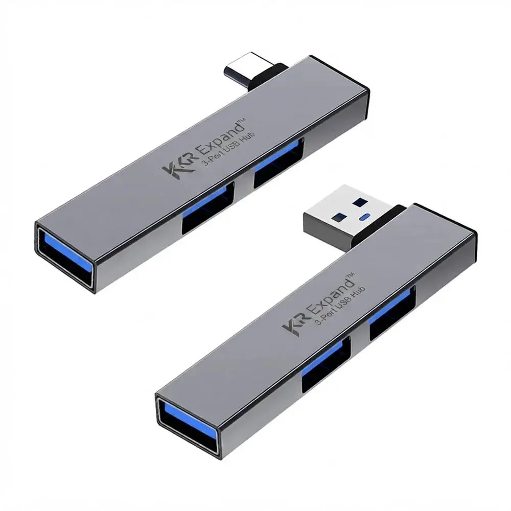 KR Expand™ 3-Port Multi-Port Hub - Computer Accessories with USB-A and USB-C Compatibility
