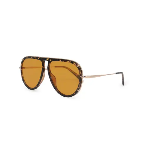 Topfoxx Ivy Luxe Yellow Tangle-Free Sunglasses | Fashionable Round Aviator Sunglasses with UV400 Protection & Certified Shatter-Resistant Lenses - Stylish Eyewear Shades for Men & Women - Outdoor Fashion Sun Glasses for Outdoor, Casual & Streetwear