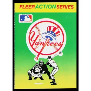 New York Yankees 1990 Fleer Action Series Team Stickers #NNO New York Yankees
