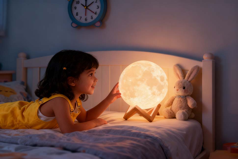 4.7 Inch 3D Printed Moon Lamp, Realistic Lunar Texture LED Night Light, Remote & Touch Control, Rechargeable with Timer, Unique Home Party Decor Gift for Kids (Thanksgiving, Christmas, Housewarming) cool tech gadget