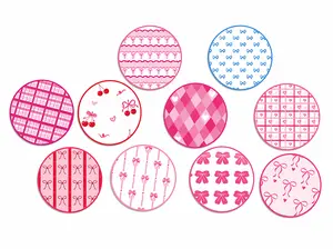 Cute Bow Stickers 2x2 Handmade 10 in a Pack for Crafting Projects Adorable Design for DIY Scrapbooks and Cards