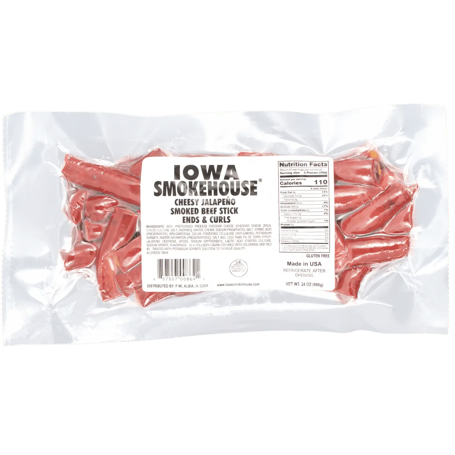 24 oz Beef Stick Ends & Bits Cheesy Jalapeño