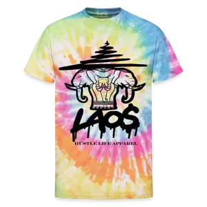 Laos Unisex Tie Dye T-Shirt - Classic 60's Style Fabric Top Tshirt