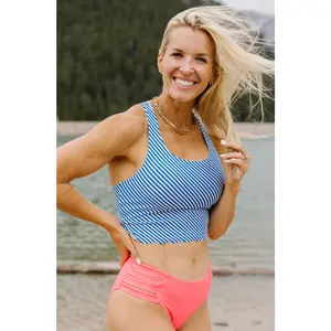 Scalloped Crop Top- Swim (Final Sale)