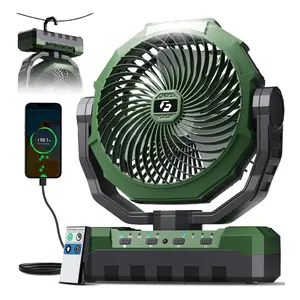3-in-1 Camping Fan Portable Rechargeable 24000mAh Battery 4 Speeds LED Light Remote Control for Indoor Outdoor Tent Travel Fishing Jobsite Gifts