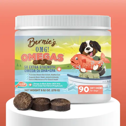 Bernie's OMG! Omegas - 5X Extra Strength Omega-3s DHA+EPA Soft Chews