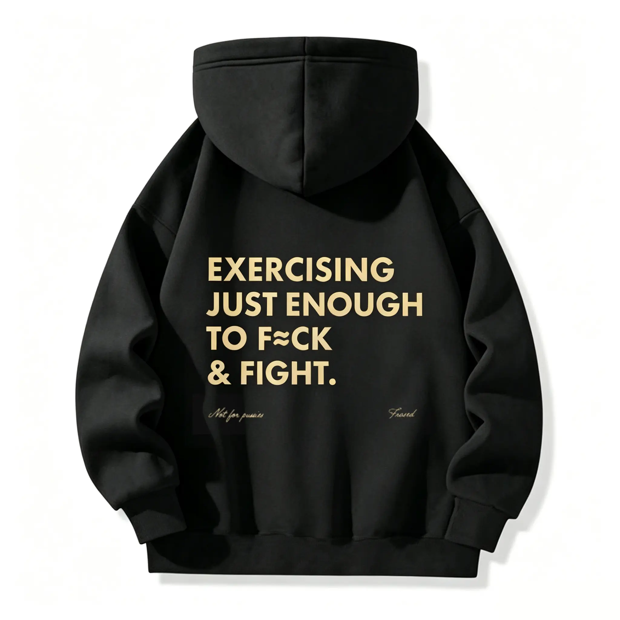 Funny EXERCISING JUST ENOUGH TO F≈CK & FIGHT Tee Retro Vintage Y2K Streetwear Unisex T-Shirt