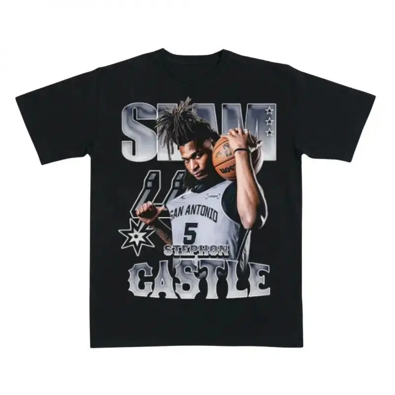 Rookie Star Inspired Graphic Tee – Retro Spurs Basketball Fan Shirt, Vintage Streetwear Game Day Outfit, Unisex Oversized Cotton Basketball T-Shirt, Casual Sports Apparel, Perfect Gift for Basketball Fans, TikTok Viral Streetwear Tee