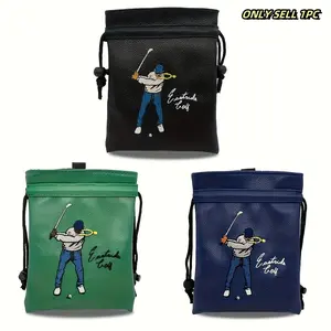 Golf Bag with Small Bun Pocket, Portable Durable Design, Drawstring Closure, Perfect Gift for Golf Lovers & Beginners, Golf Pack