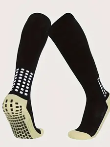 1 Pair Upgraded Non-Slip Grip Stockings, Long Soccer Socks, Breathable Sport Socks, Cute Style, All Seasons, Pop Art Print, Anti Slip Socks