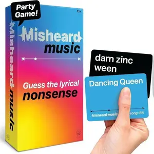 Funny Music Card Game with 500 Meaningless Lyrics Cards, Perfect for Adults and Teens, Ideal for Friend Gatherings and Parties