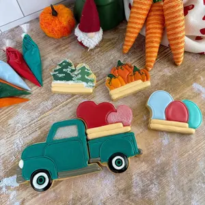 6pc Multi Themed Vintage Truck Cookie Cutters