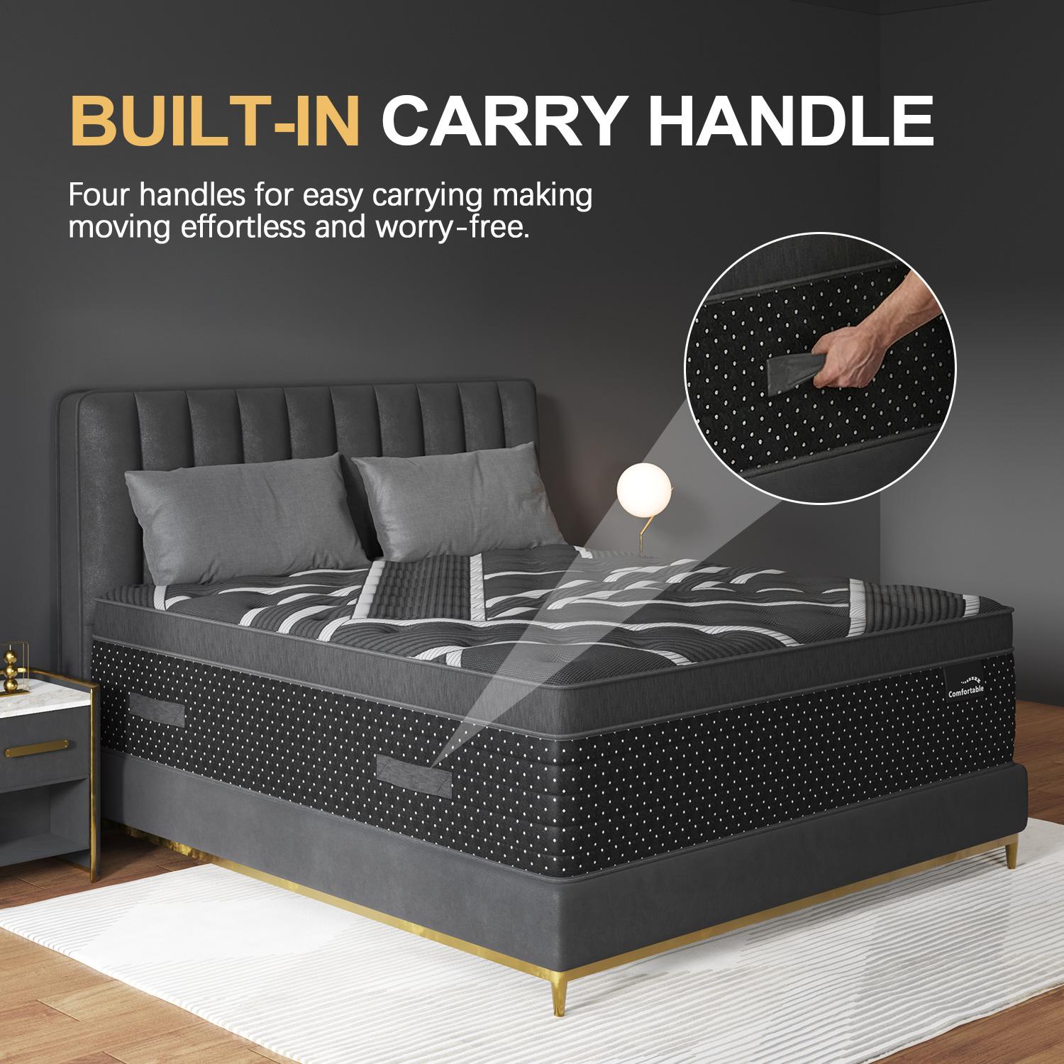 12/14 Inch Memory Foam Mattress Hybrid Pocket Spring Twin Full Queen King Mattress In A Box -Euro Top Mattresses Medium Firm For Motion Isolation, Edge Support, 100 Night Trial