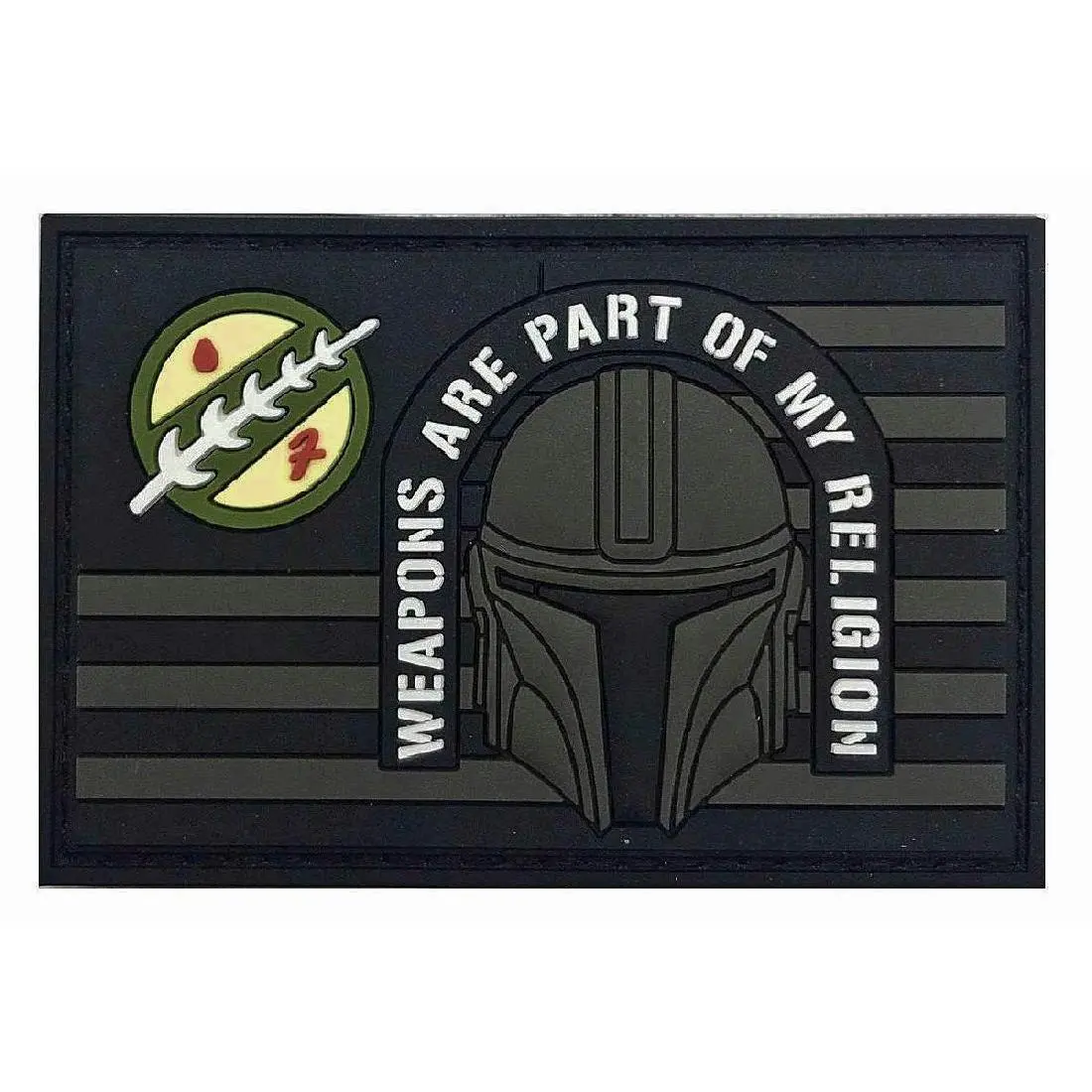 USA Flag Weapons are A Part of My Religion Patch [3D-PVC Rubber - “Hook” Fastener -WR2]