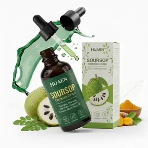 HUAEN Soursop Bitters Liquid Drops 10-in-1 with Nori Moringa Turmeric Black Seed Oil Oregano Ashwagandha Herbal Extracts for Overall Health Vegan Non-GMO 2 fl oz Healthcare Natural Dietary Supplement Fitness Edible Vitamin