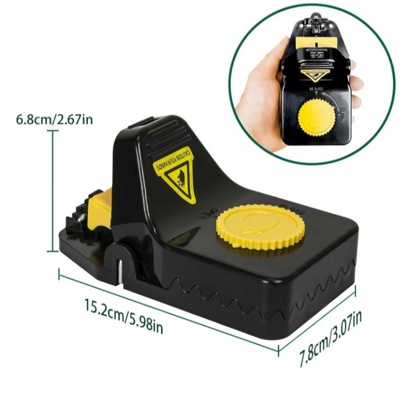 New Upgraded Version Cheese-Shaped Mouse Rat Traps Large-4 Pack for Home Kitchen & Living Room Effective Rodent Control Safe for Households & Kitchen