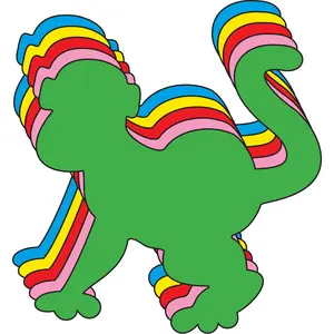 SHAPES ETC. Large Assorted Color Creative Foam Cut-Outs - Monkey