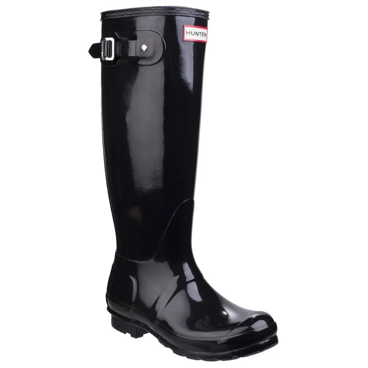 Hunter Womens Original Tall Gloss Rain Boots - Black - 10 WFT1000RGL-BLK-10-L2