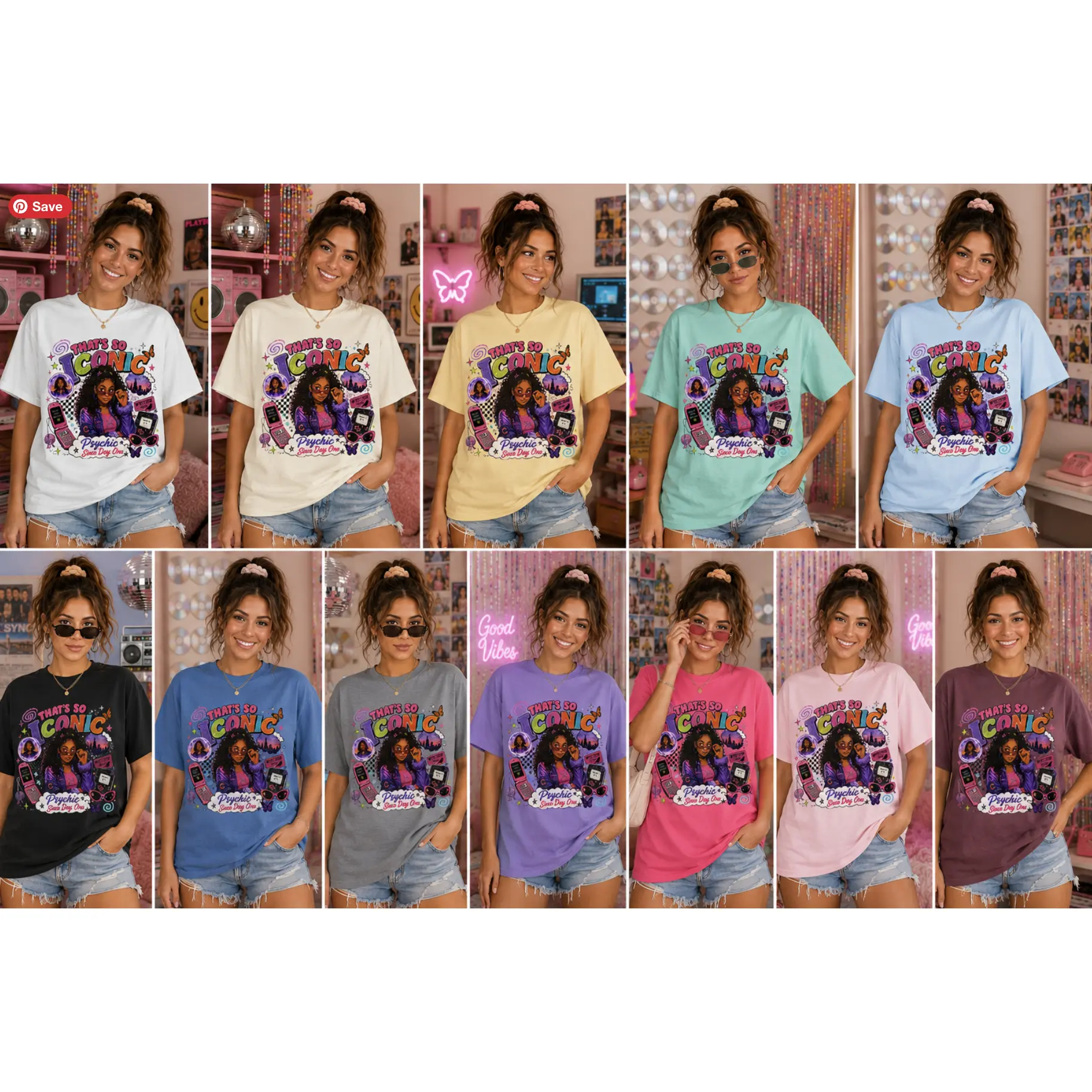 That's So Iconic Psychic T-Shirt | Vintage Y2K Nostalgia Tee | Raven Inspired