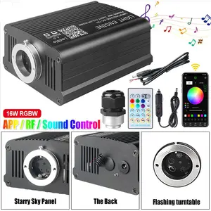 Home & Car Fiber Optic Star Ceiling Light Smart Bluetooth 4.0 iOS/Android Twinkle Jump Fade Mode Adjustable Brightness & Speed Romantic Night Drive