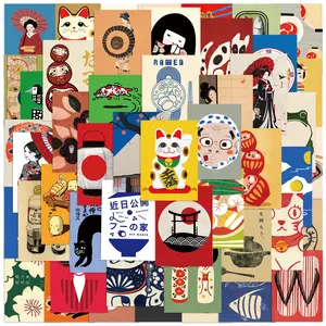 A Set of 50 Cartoon-style Japanese Poster Stickers, Suitable for Scrapbooks, Diaries, Laptops, Water Bottles, Cars, and Other Items with Faith-based Designs, Making Them Perfect Gifts with Positive Messages, Decorative Decal