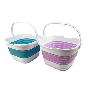 SAMMART 9.5L (2.5 Gallon) Collapsible Rectangular Handy Basket/Bucket