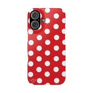 the cherry case - red polka dot case