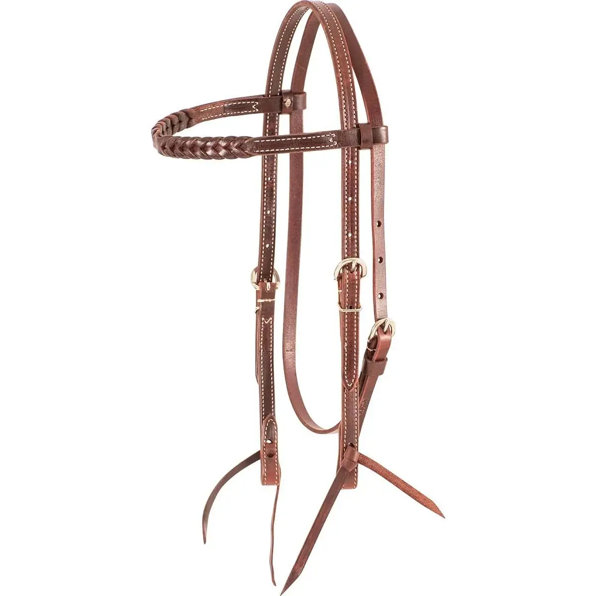 Martin Saddlery Latigo Browband Headstall with Blood Knots