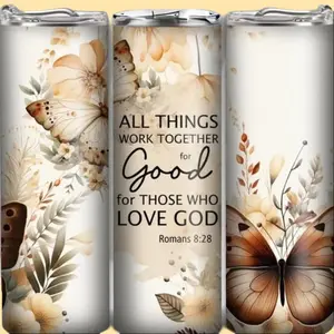 Romans 8:28 20oz Skinny Tumbler