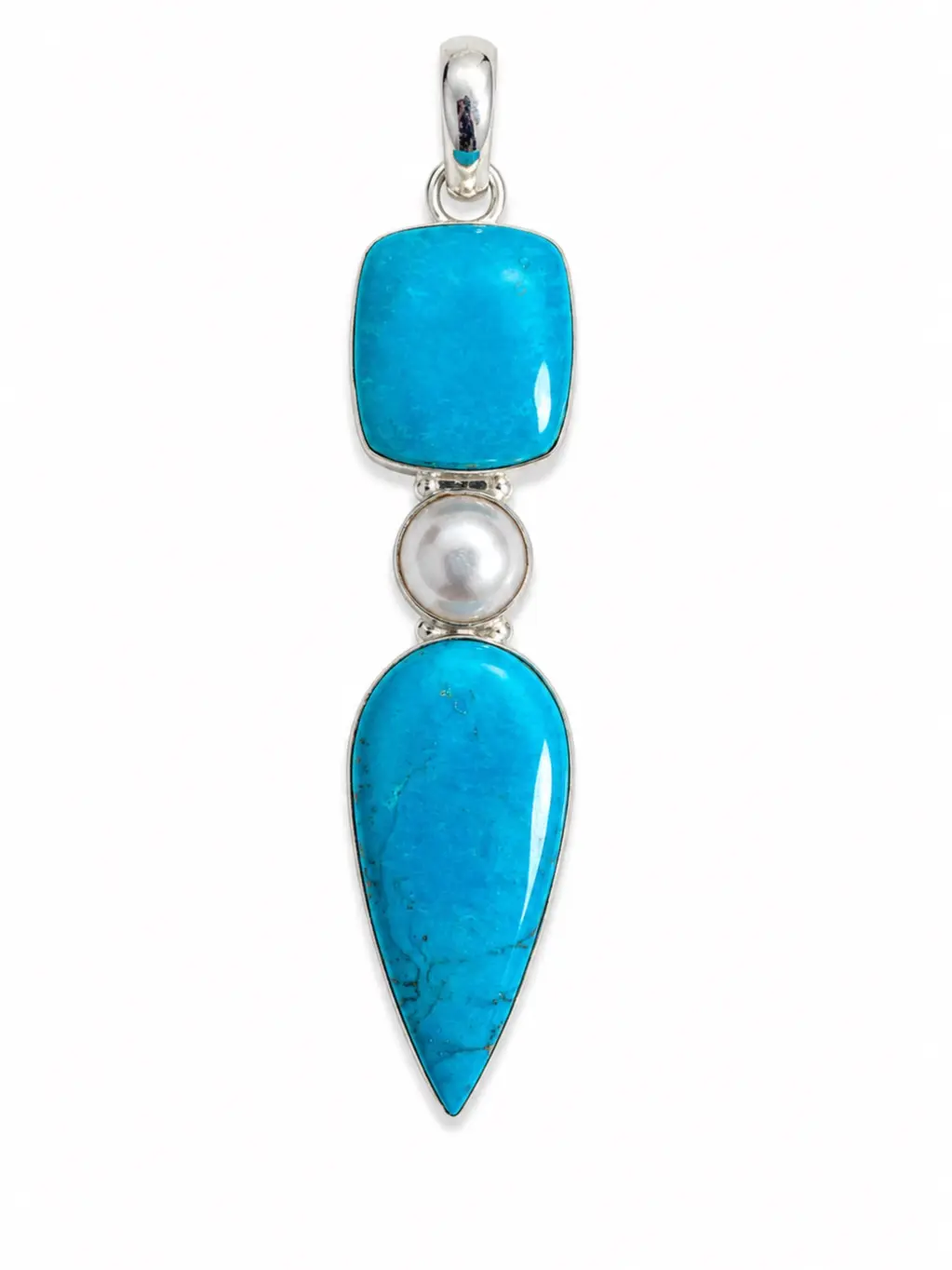 Turquoise and Pearl Pendant