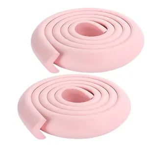 2Counts Anti-Mold Antibacterial L-Shaped Wall Corner Protector Strip, Self-Adhesive Waterproof Anti-Slip Device, Child Safety Soft Gel Cushion Pad