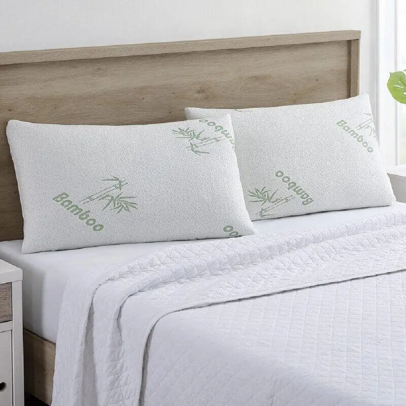 Bamboo Pillows with Memory Foam Cushioning (1-Pack or 2-Pack) Bamboo Pillows with Memory Foam Cushioning (1-Pack or 2-Pack)