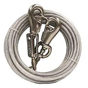 212 MAIN Color-Coded, Weight-Rated Vinyl-Coated Extra Large Long-Reach 20 ft. Dog Tie Out, Model Q5720SPG99