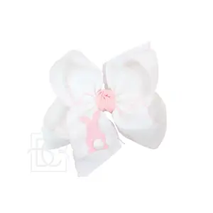 White & Pink Bunny Bow