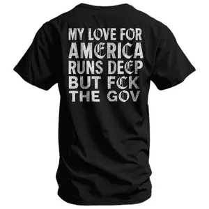 My Love For America Runs Deep Men's T-Shirt, Training Tee, Perfect Gift Menswear, Funnytee