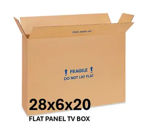 28x6x20 (275 lb strength) | SINGLE BOX | HEAVY DUTY | FOL FLAT PANEL TV BOX