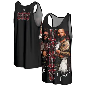WWE The Usos 3D Tank Top – Jimmy Jey Uso Tag Team Champions Gothic Logo Signature, Unisex Oversized Fan Gift Street Casual Basketball Tee All Season