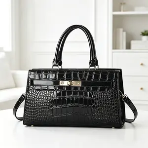 Crocodile-pattern women’s handbag; stylish three-piece set; mother–daughter bag set; minimalist, multifunctional shoulder bag; large-capacity crossbody bag; a great gift for a best friend; multi-piece set.