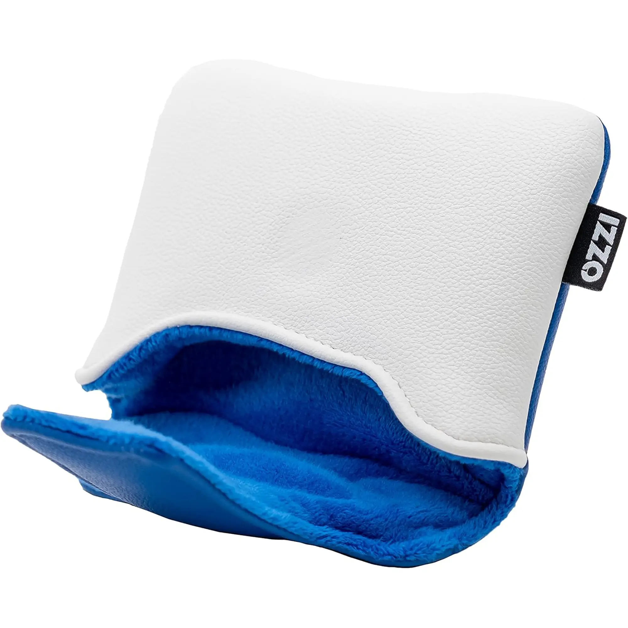 Izzo Golf Premium Mallet Golf Club Putter Cover for Adults, Blue/White, Leather Plush, High-Quality Materials for Enhanced Durability
