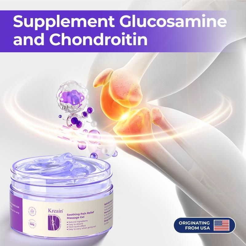 Kreain 2【Buy any Amount and Get 1 Free】purple gel turmeric effortlessbeauty extract sodium sulfate chondroitin Emu oil and other natural materials joint pain gel purple gel