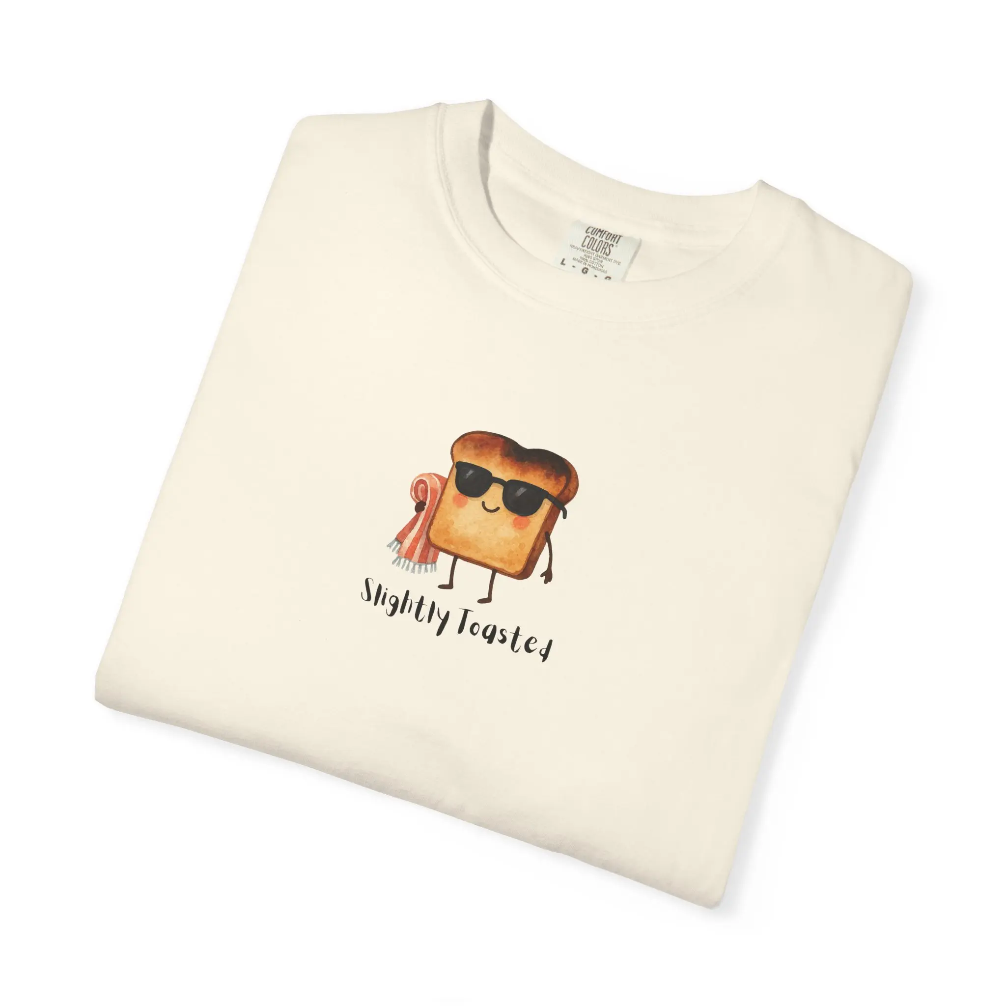 Slightly Toasted Comfort Colors T-Shirt, Funny Toast Graphic, Soft Vintage Feel, Relaxed Fit, Cute Summer Foodie Shirt, Trendy Summer Tee
